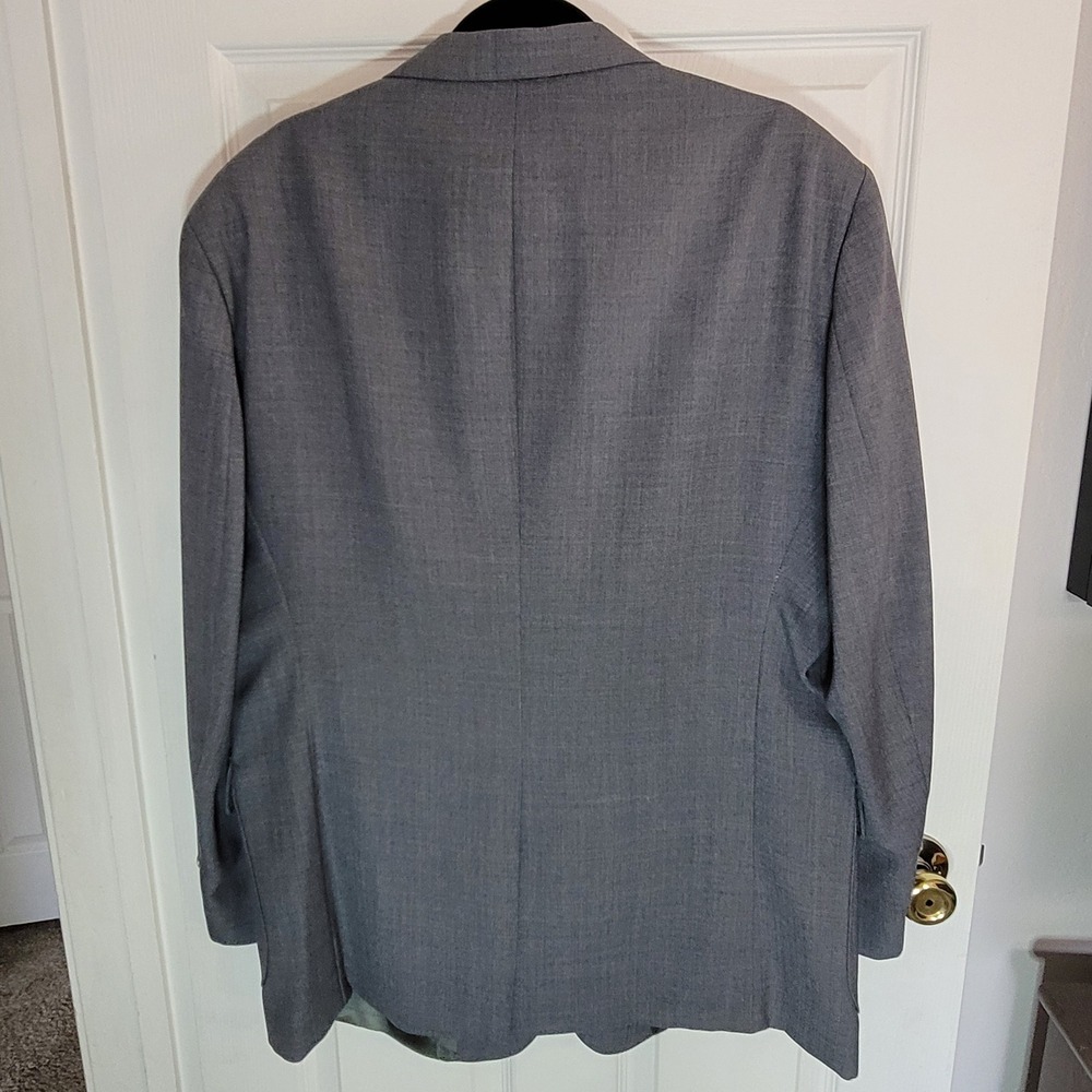 Wentworth Blazer Mens 48R Grey Gold Crest Buttons 2-Button Sport Coat Classic - Picture 3 of 16